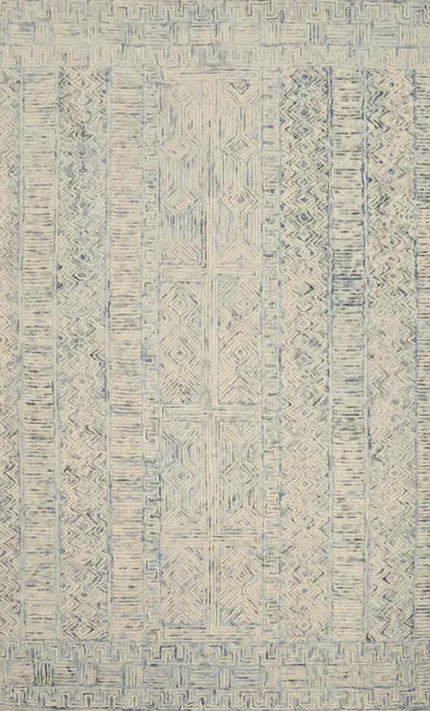 Modern Geometric Wool Oriental Area Rug 5x8