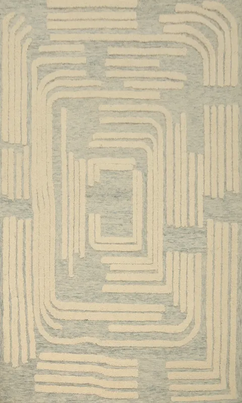Modern Geometric Area Rug 5x8 Elegance in Soft Colors