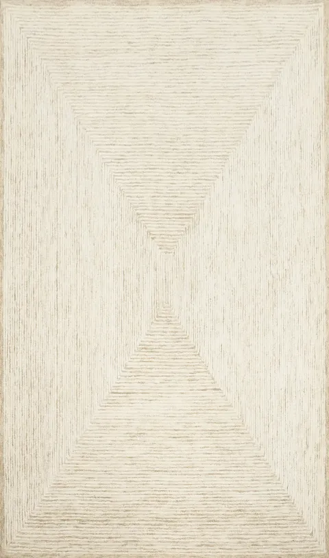 Geometric Modern Area Rug 5x8 in Calm Neutral Shades