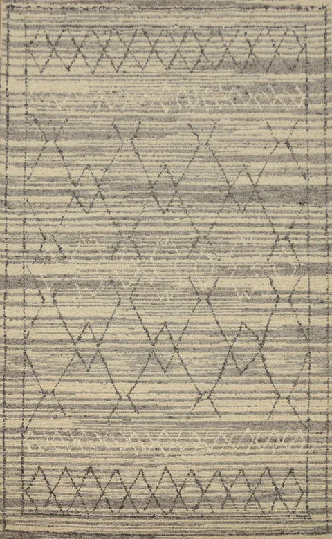 Trellis Wool Hand Tufted Oriental Area Rug 5x8
