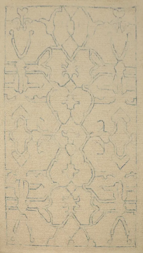 Elegant Neutral Tufted Area Rug 5x8 for Modern Decor