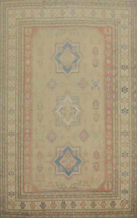 Vegetable Dye Kazak Oriental Area Rug 9x12