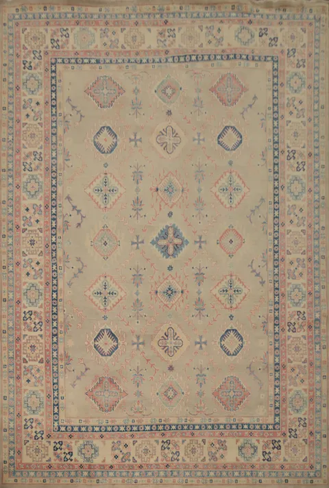 Vegetable Dye Kazak Oriental Area Rug 9x12