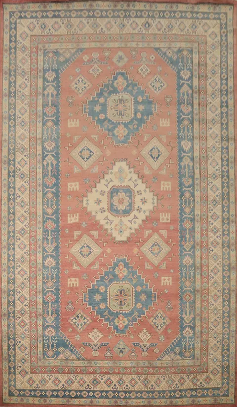 Vegetable Dye Kazak Oriental Large Rug 10x16