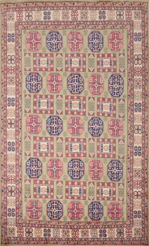 Vegetable Dye Kazak Handmade Area Rug 8x13