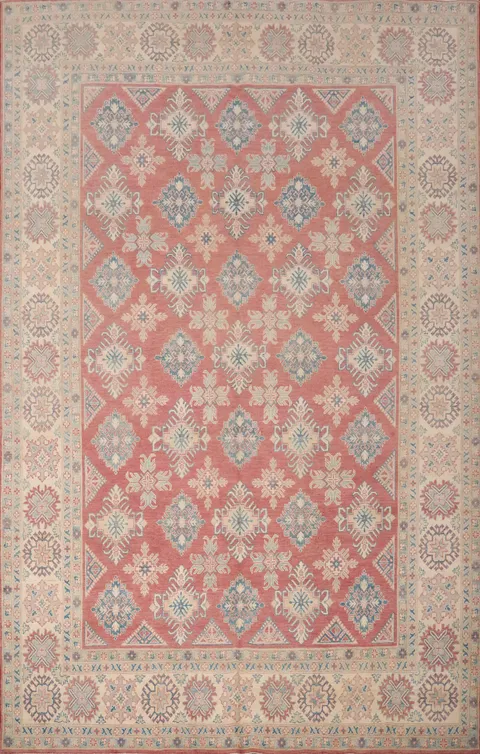 Vegetable Dye Kazak Oriental Area Rug 9x12