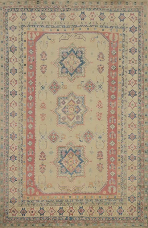 Vegetable Dye Kazak Handmade Area Rug 8x11