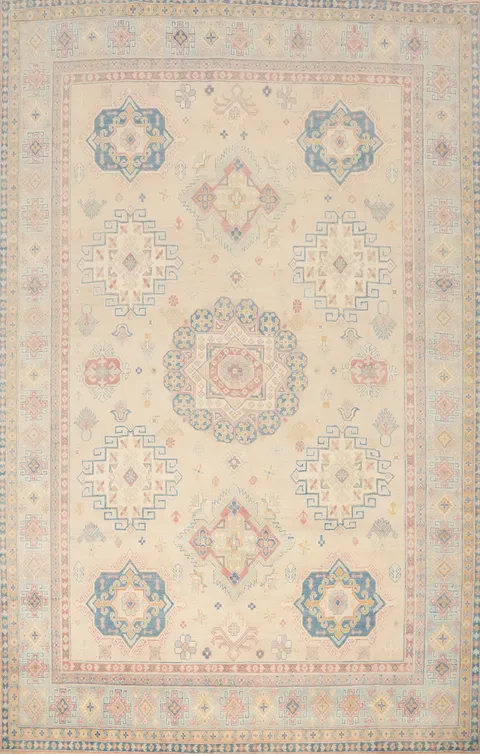 Exquisite Floral Patterned Kazak Rug 9x12