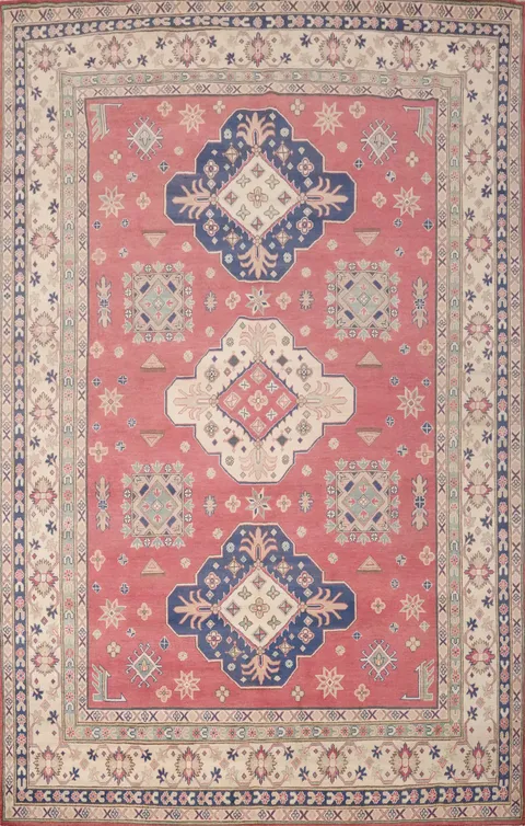 Vegetable Dye Kazak Handmade Large Area Rug 9x12