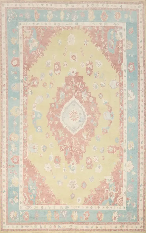 Vegetable Dye Oushak Oriental Large Rug 10x14
