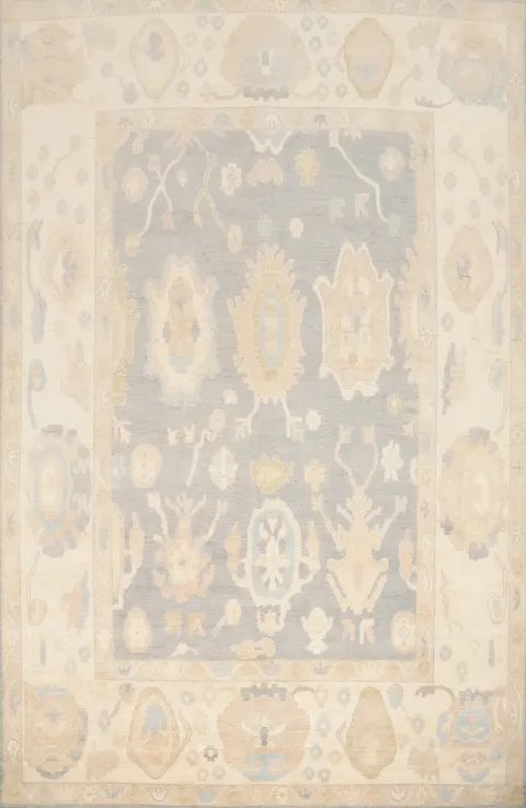 Ornate Rug with Delicate Pastel Patterns for Cozy Interiors 9x12