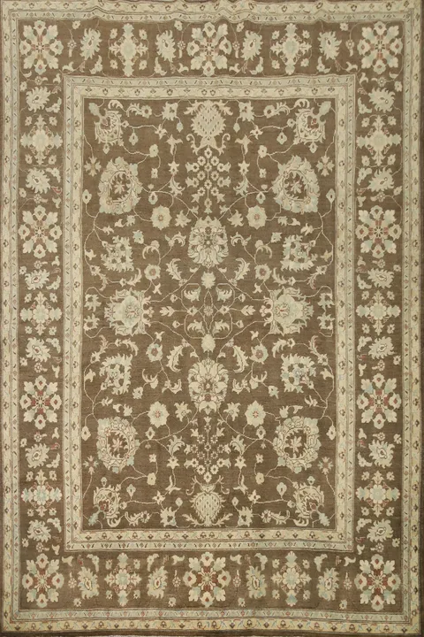 Brown Wool Kazak Vegetable Dye Area Rug 8x10