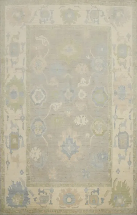 Pastel Toned Traditional Oushak Rug 9x12