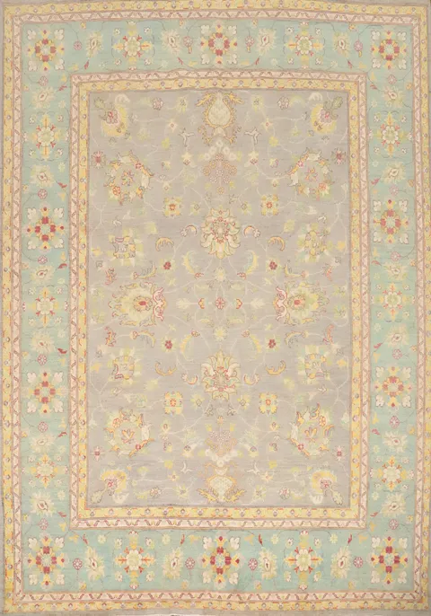 Handmade Floral Kazak Vegetable Dye Area Rug 8x10