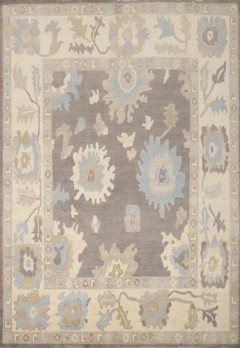 Vegetable Dye Oushak Handmade Wool Area Rug 8x10