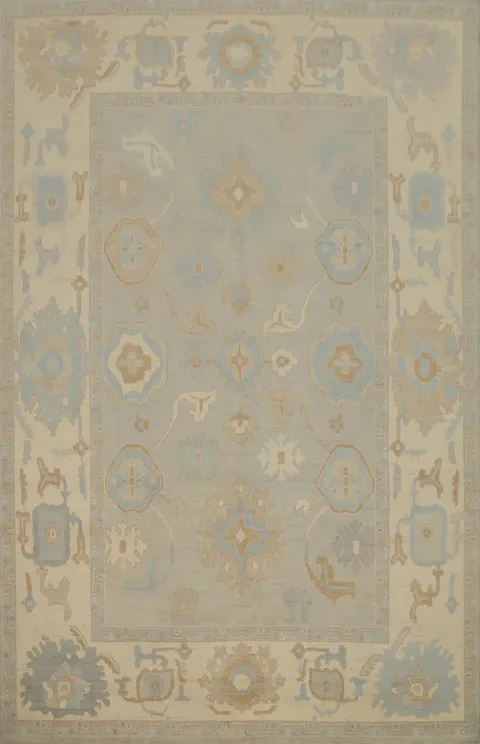 Vegetable Dye Oushak Large Area Rug 9x12