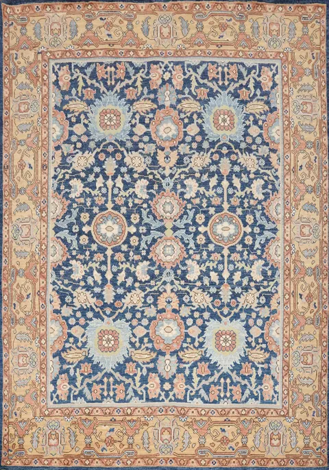 Blue Kazak Vegetable Dye Area Rug 8x9