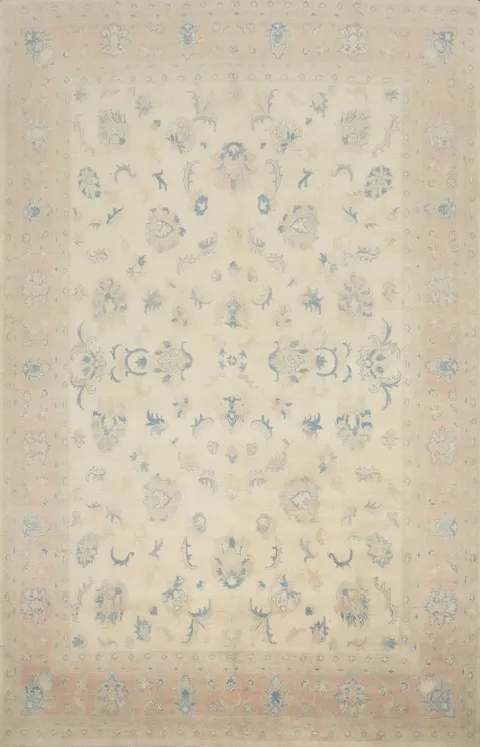 Floral Wool Kazak Vegetable Dye Area Rug 9x12