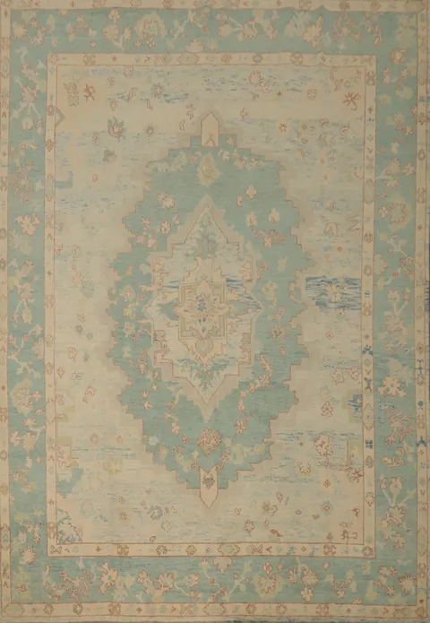 Vegetable Dye Oushak Handmade Area Rug 8x10