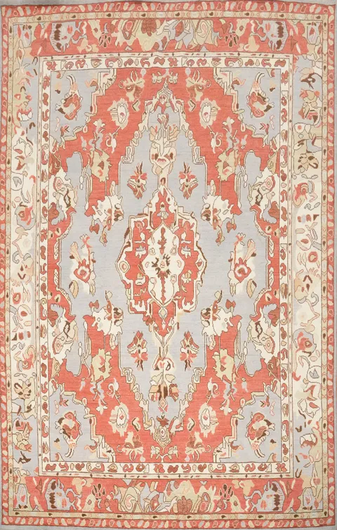 Exquisite Traditional Rug with Rich Terracotta Accents 9x12