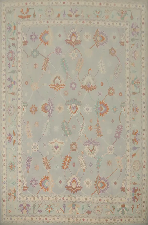 Vegetable Dye Oushak Handmade Large Rug 12x15