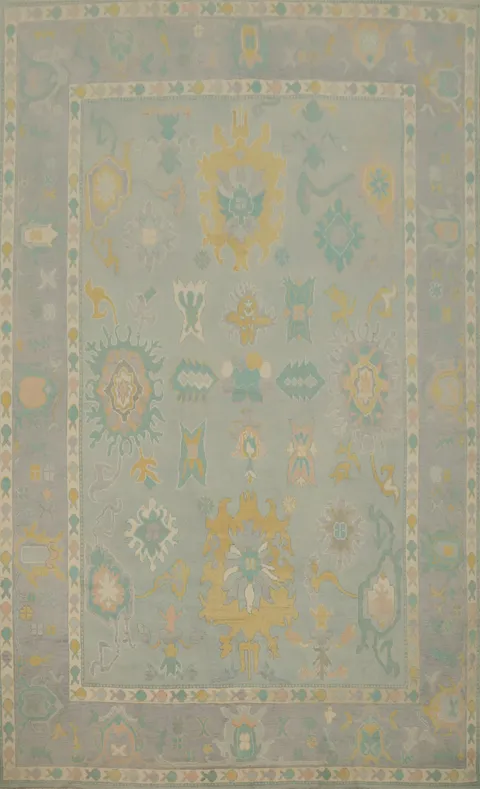 Vegetable Dye Oushak Handmade Area Rug 8x12
