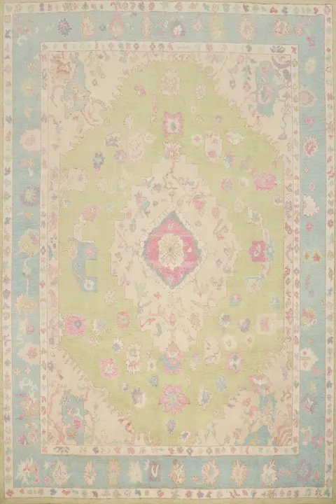 Light Green Heriz Serapi Vegetable Dye Area Rug 8x10