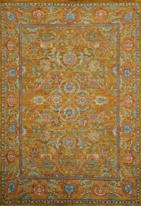 Vegetable Dye Ziegler Wool Large Area Rug 9x12