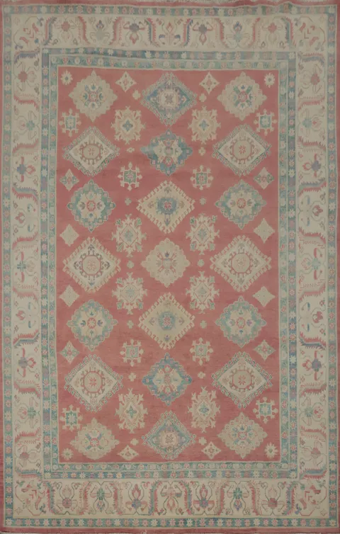 Vegetable Dye Kazak Oriental Area Rug 9x11
