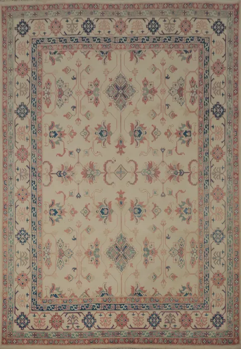 Handmade Wool Kazak Vegetable Dye Area Rug 8x10