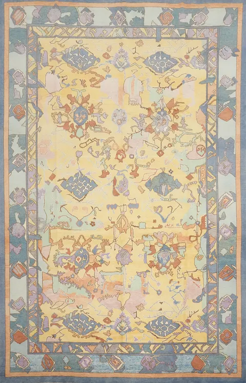 Vegetable Dye Oushak Oriental Large Rug 10x14