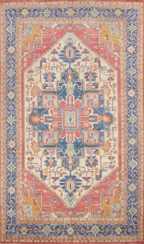 Vegetable Dye Heriz Serapi Wool Large Rug 10x14