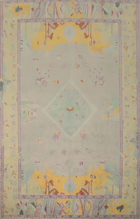 Vegetable Dye Oushak Handmade Large Area Rug 9x13