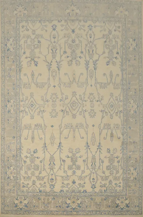 Vegetable Dye Chobi-Peshawar Wool Large Rug 10x14