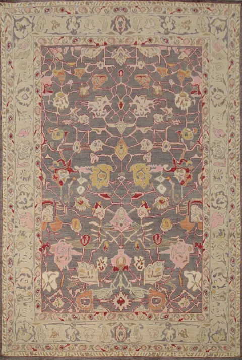 Vegetable Dye Oushak Handmade Area Rug 9x12