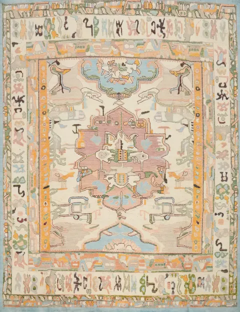 Vegetable Dye Oushak Square Wool Area Rug 10x10