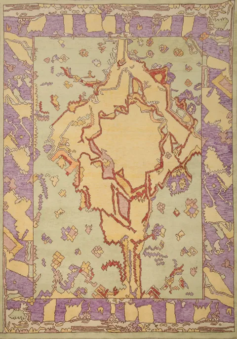 Vegetable Dye Oushak Oriental Area Rug 6x8