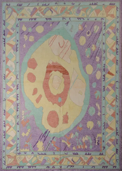 Vegetable Dye Oushak Oriental Area Rug 6x9