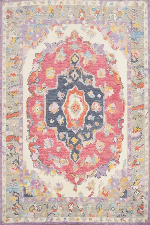 Handmade Wool Oushak Vegetable Dye Rug 5x7