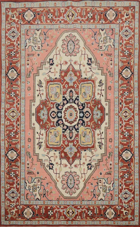 Vegetable Dye Heriz Serapi Oriental Area Rug 6x9