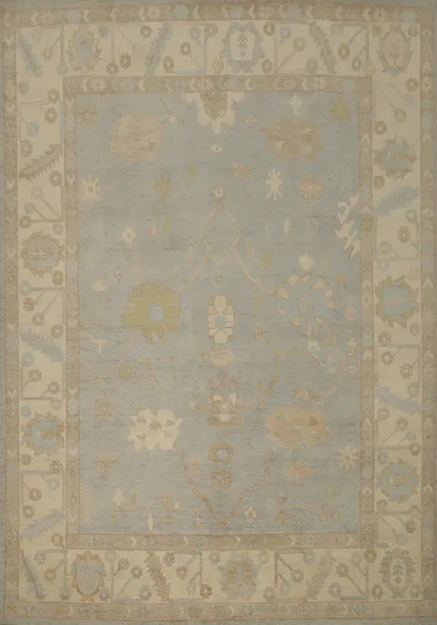 Vegetable Dye Oushak Handmade Wool Area Rug 8x10