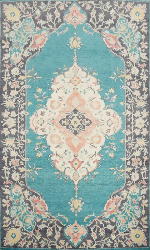 Vegetable Dye Oushak Turkish Area Rug 7x10