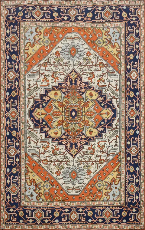 Vegetable Dye Heriz Serapi Oriental Area Rug 6x8
