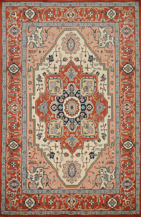 Vegetable Dye Heriz Serapi Oriental Area Rug 6x9