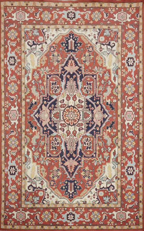 Vegetable Dye Heriz Serapi Oriental Area Rug 6x9