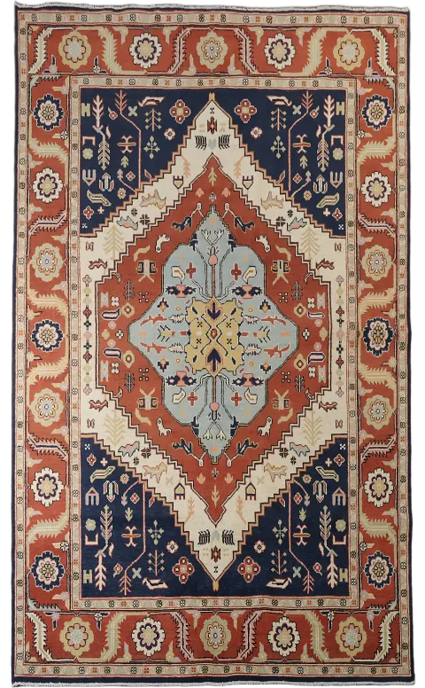 Vegetable Dye Heriz Serapi Handmade Area Rug 6x9