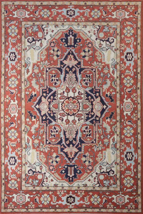 Vegetable Dye Heriz Serapi Oriental Area Rug 6x9