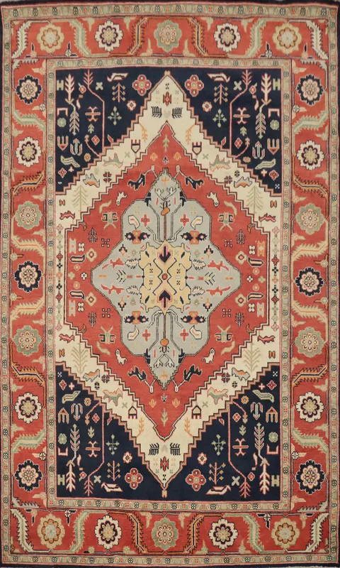 Vegetable Dye Heriz Serapi Oriental Area Rug 6x9