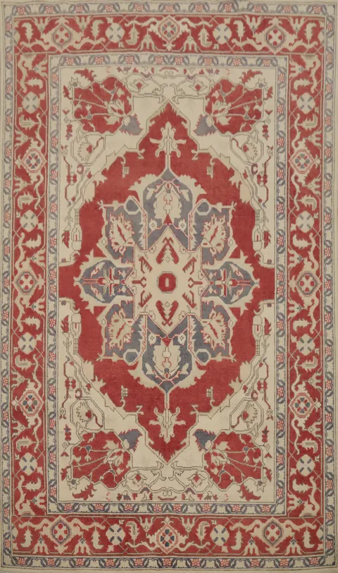 Vegetable Dye Heriz Serapi Handmade Area Rug 6x9