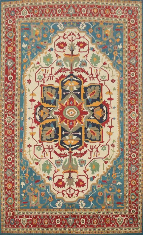 Vegetable Dye Heriz Serapi Oriental Large Rug 10x14